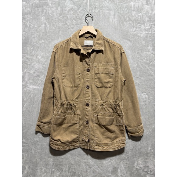 Everlane Jackets & Blazers - Everlane The Cinchable Chore Jacket Women's Small Brown Mid-Length Pockets Barn